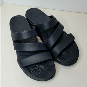 Crocs Monterey Strappy Wedge Sandals